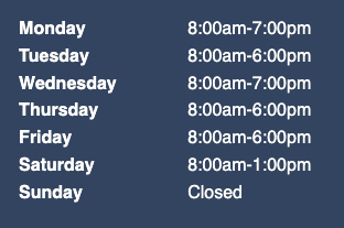 Hospital Hours